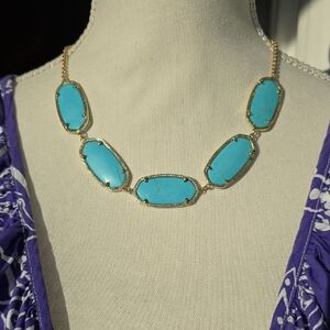 Kendra Scott Turquoise and Gold Necklace
